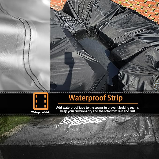 Patio Furniture Set Cover Outdoor Sectional Sofa Set Covers Outdoor Table and Chair Set Covers Water Resistant 110 Inch L x 83 Inch W x 28 Inch H