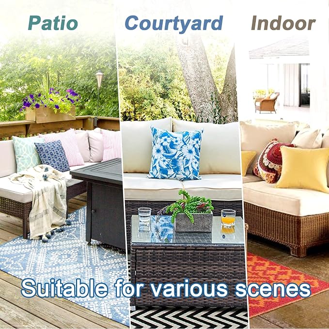 14 PCs Patio Cushion Covers, Furniture Cushion Slipcovers, 23.6*23.6*3.5" | Outdoor Cushion Slipcovers, Water Resistant Fabric, Zipper Design, Fits Patio Sectional Furniture