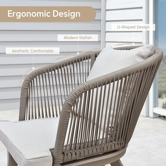 PURPLE LEAF 11 Pieces Patio Dining Set Wicker Outdoor Furniture Rectangular Table and Chairs Set for Garden Deck Aluminum Frame Backyard Kitchen Set, Cushions and Pillows Included Champagne