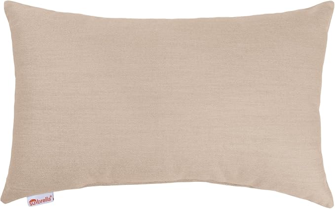 Austin Horn Classics Sunbrella Knife Edge & Filled Pillow - Set of 2, One 20" and One 13"x20" Sand