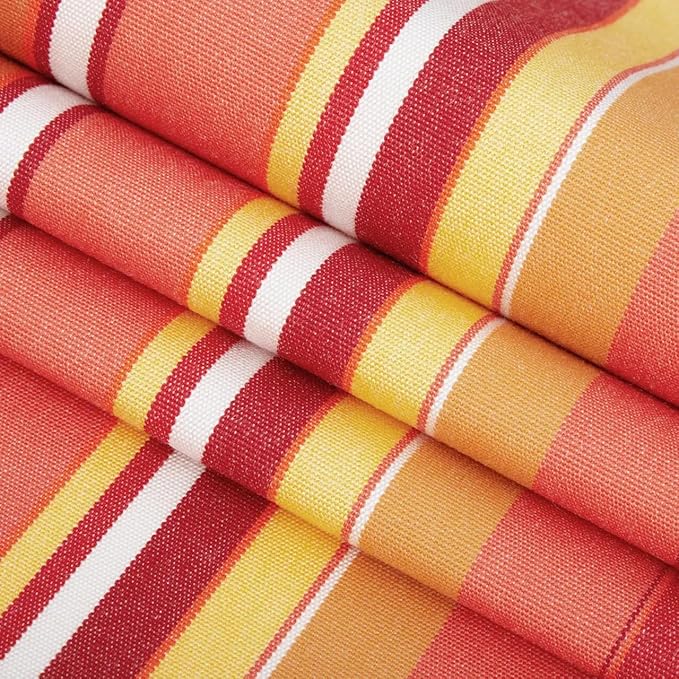 RSH DECOR: Sunbrella Lumbar Throw Pillows Set of 4 | 20" x 12" | Water and Fade-Resistant Performance Fabric | Outdoor Pillow Covers with Down-Alternative Inserts | Dolce Mango