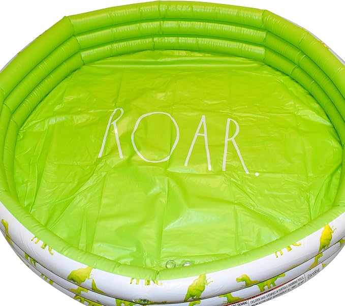 Rae Dunn x CocoNut Float Mini Pool with Dinosaur Graphics - Roar! Inflatable Swimming Pool for Kids - Great Splash Pool for Backyard, Summer Parties & Swim Events Ages 5+