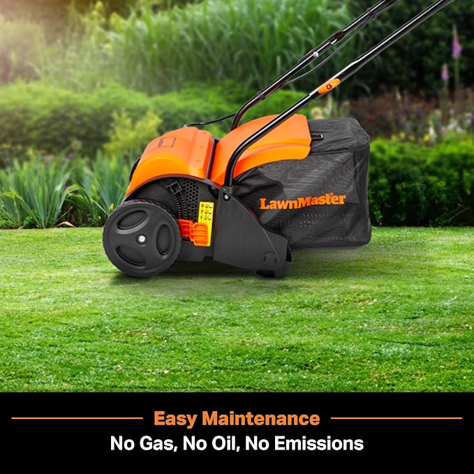 LawnMaster GV1212B Scarifier and Dethatcher 13-Inch 12AMP