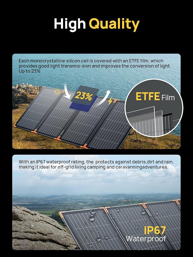 AFERIY Solar Generator 3840Wh Portable Power Station with 2X400W Bifacial Solar Panel,AC Output with 120V,3600W LEP Battery,Solar Generator for Home Use,Outdoor Camping,Power Outage,Camping,RV