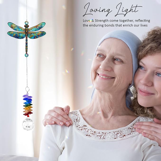 1 Layered Ornament Suncatcher - Dragonfly Gifts - Dragonflies Decor - Dragonfly Keepsake - Rainbow Maker - Hanging Home Decor - Christmas Birthday Gifts for Women, Men Friends, Sisters