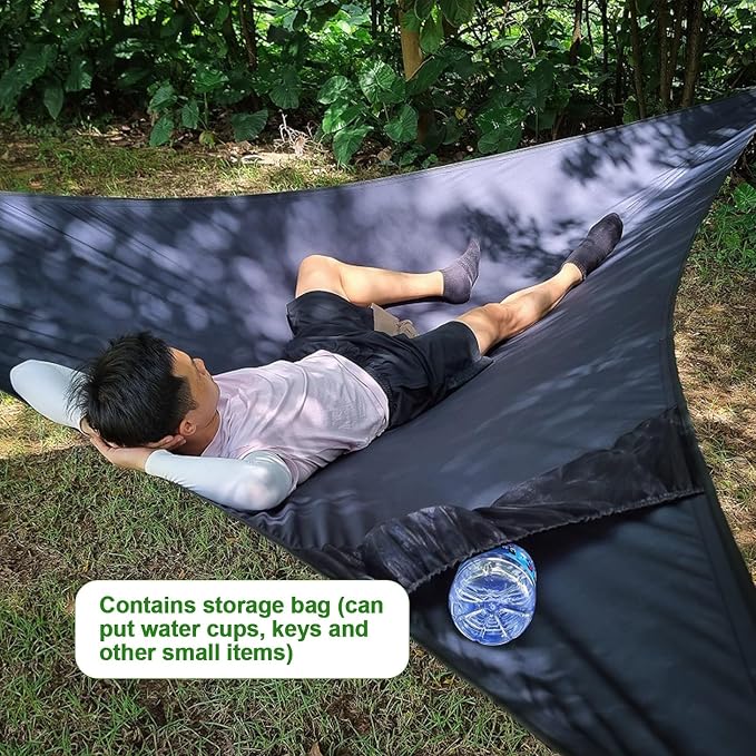 Triangle Hammock, 13Ft Extra Large Multi Person Camping Hammock, Outdoor Aerial Hammock 3 Point, Max 500lbs