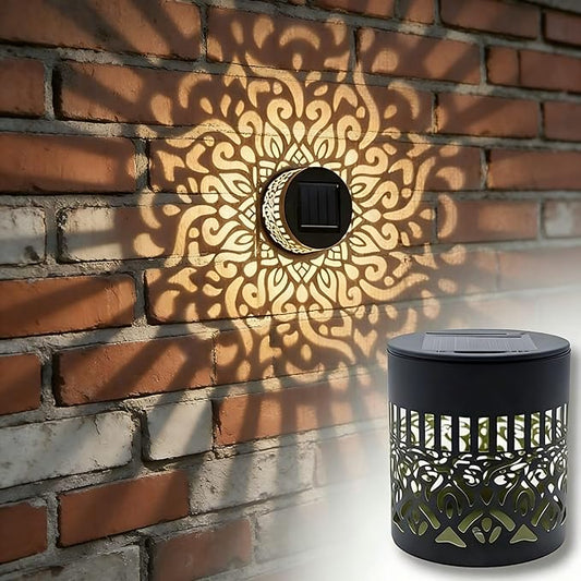 Decorative Solar Mandala Lights, Outdoor Solar Mandala Lights, Waterproof Easy Installation Metal Plastic Lightweight Garden Patio Fence Lights (1)