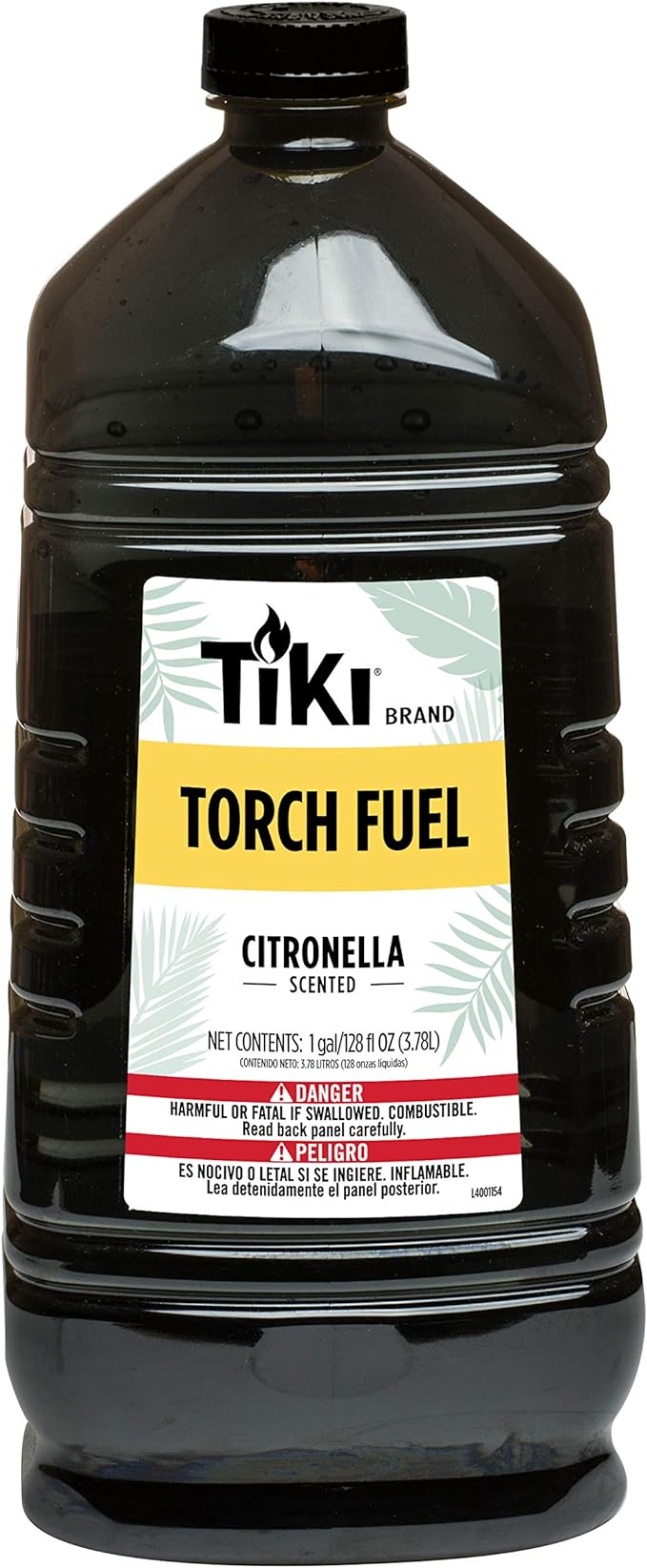 TIKI Citronella Torch Fuel - 1 Gallon (128 oz.), Easy Pour, Long-Lasting for Outdoor Torches & Table Torches, with Citronella & Lemongrass Oil, for Patio, Garden & Backyard Use