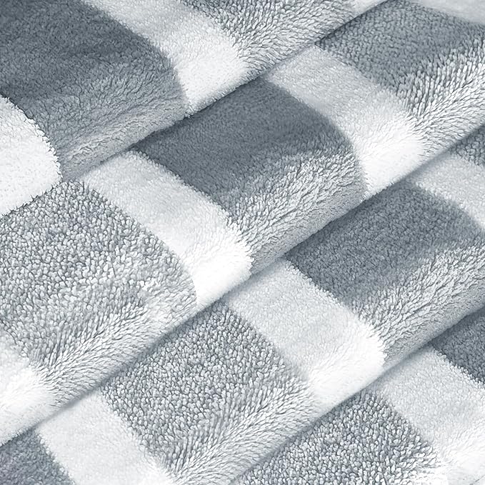 Lounge Chaise Chair Towel Cover - 1 Pc Ultra Plush & Absorbent Micro Fleece Towel Cover for Pool,Beach,Outdoor(Garden,Courtyard) | Faster Drying, Non-Slip, 2 Side Pockets | 85" x 30" - Gray