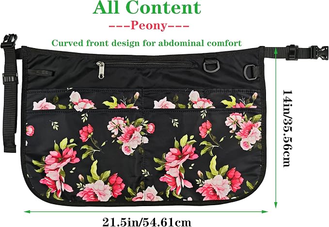 Bafelia Garden Apron for Women with 6 Pocket,Half Florist Apron