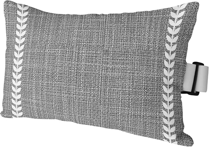 Vertical Stripes Outdoor Lumbar Pillow 11x16 Inch, Modern Rustic Simple Lines Art Black Gray Waterproof Throw Pillow Covers with Insert, Decorative Chair Cushions for Patio Garden Recliner