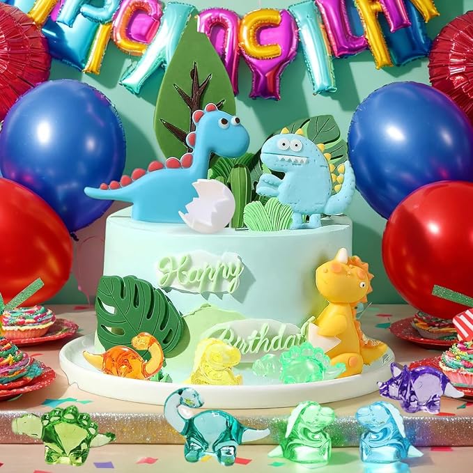 340 Pcs Mini Dinosaur Figures, Mini Resin Animals to Hide, Bulk Plastic Dinosaur Party Favors, Miniature Figurines,Small Classroom Prizes