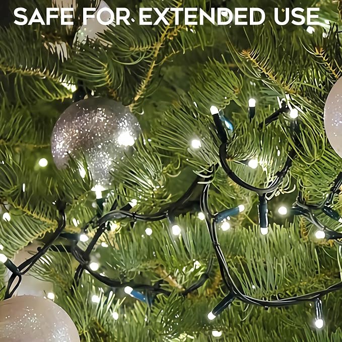 Extra Long 264Ft 800 LED Christmas Lights with Timer, Green Wire Fairy Starry String Lights Plug in, 8 Modes and Memory, forIndoor Outdoor Xmas Tree Wedding Party Decoration,Cool White