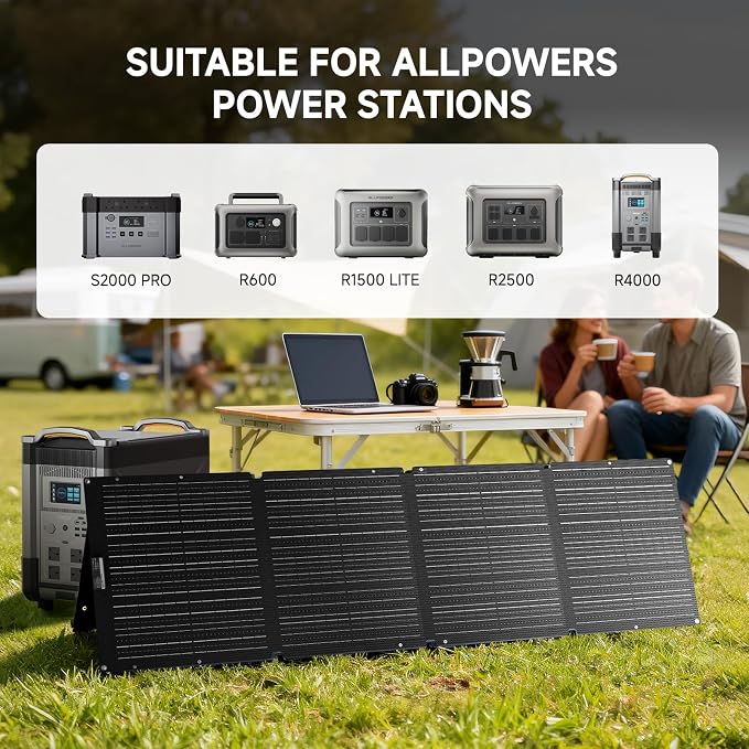 ALLPOWERS S2000 Pro Solar Generator with SE200 2Pcs 200W Foldable Solar Panel, 2400W Portable Power Station, MPPT 1451Wh Power Generator, UPS Function, Solar Backup Power for Home RV Outdoor Camping