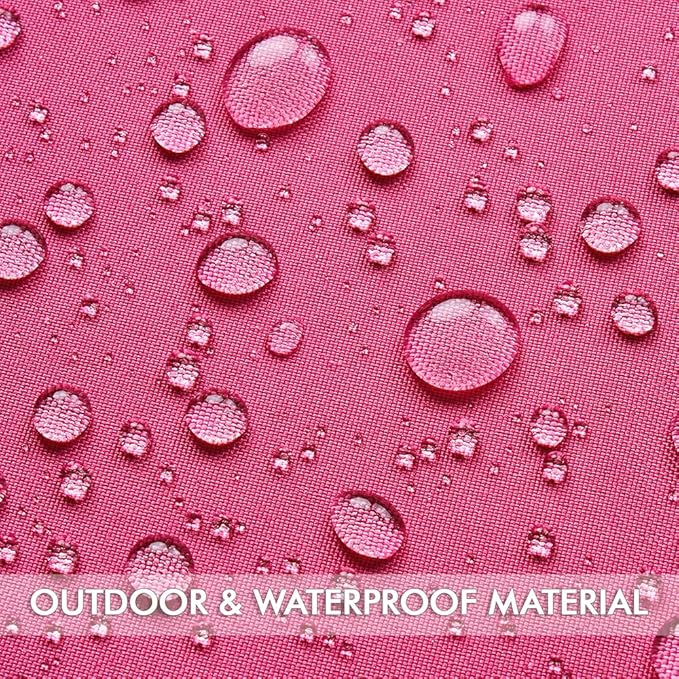 MIULEE Outdoor Waterproof Pillow Covers 18x18 Hot Pink Pack of 2 | Decorative Farmhouse Throw Pillow Covers with Piping,Square Solid Color,Patio Furniture,Summer Couch Tent Sofa Living Room