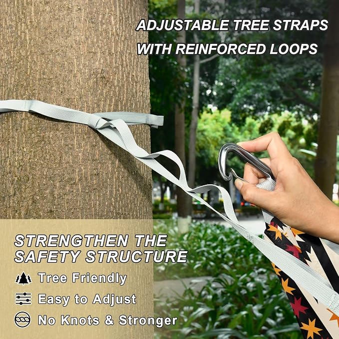Camping Hammock Outdoor Hammocks for Outside Aztc Beach Trees Portable Lightweight with Pockets Tree Straps Indoor