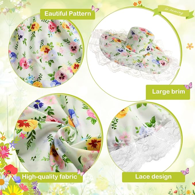FuWeave Summer Porch Goose Outfit for 17" Floral Skirt Lawn Goose Costume Clothes for Outdoor Patio Yard Lawn Art Decoration