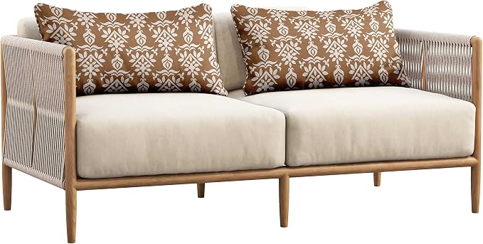 Indoor/Outdoor Polyester Fabric Lumbar Pillow Cover, All-Weather Waterproof Rectangular Cushion Case for Patio Furniture, 12 x 18 Set of 2 - Asian Block-33