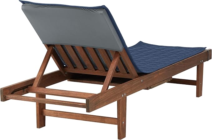 Classic Accessories Montlake Water-Resistant 72 Inch Patio Chaise Lounge Slipcover, Heather Indigo, Patio Furniture Covers