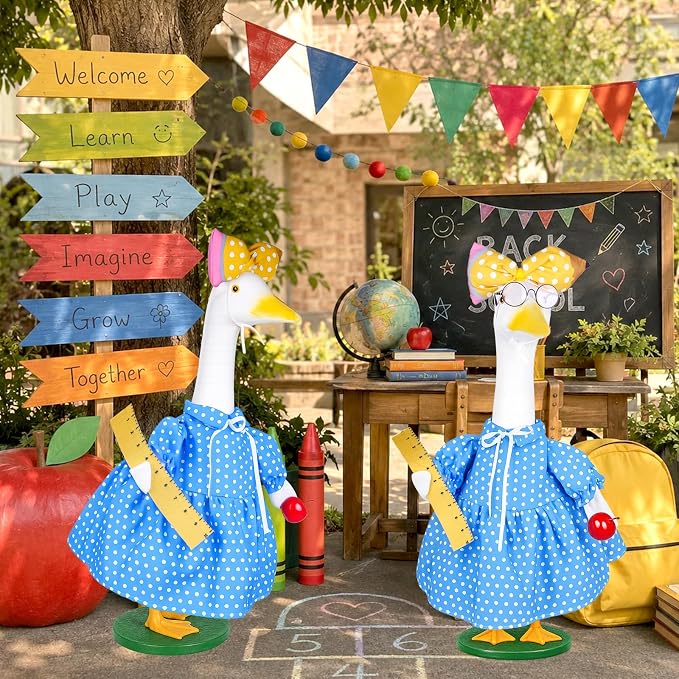 Back to school porch goose outfits (Teacher)