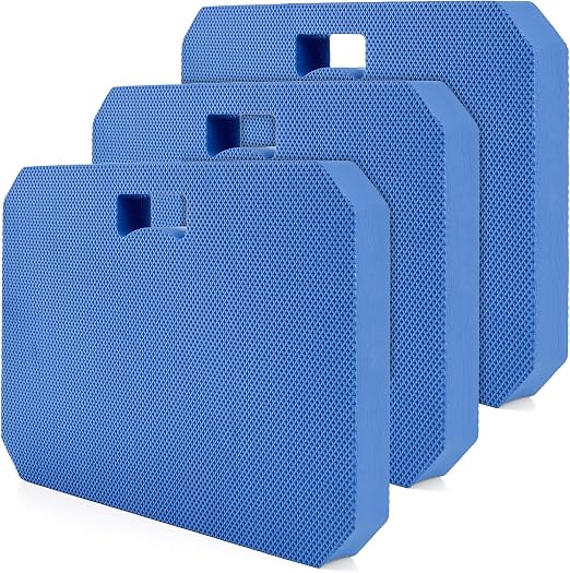 Hacaroa Set of 3 Extra Thick Kneeling Pad, High Density Foam Garden Kneeler, Comfortable Knee Pad Cushion for Work, Yoga Exercise, Baby Bath, Lightweight, Water Resistant, Blue