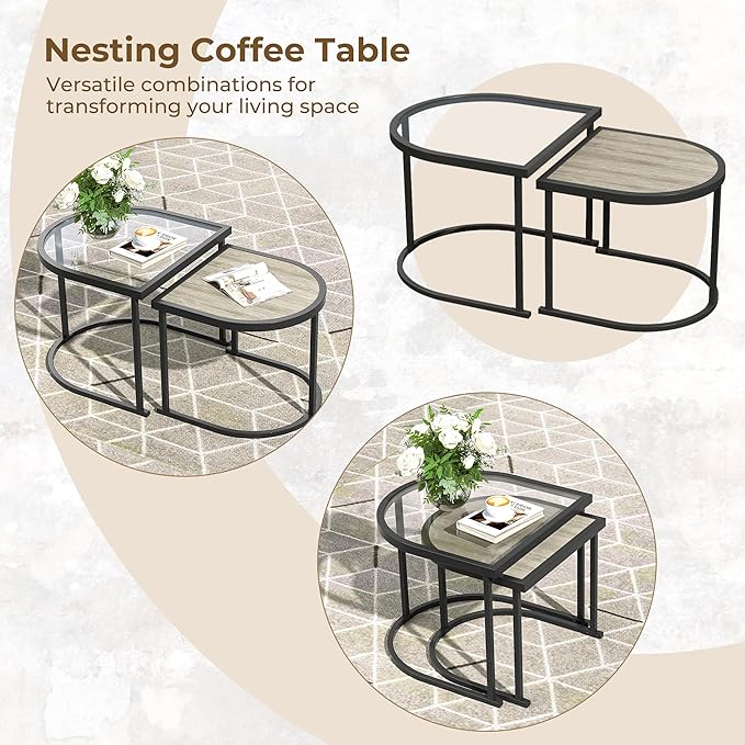 Grand patio 6-Piece Wicker Outdoor Furniture Set with Natural Thick Cushions and Coffee Table, Patio Sofa Conversation Set for Backyard, Balcony, Garden