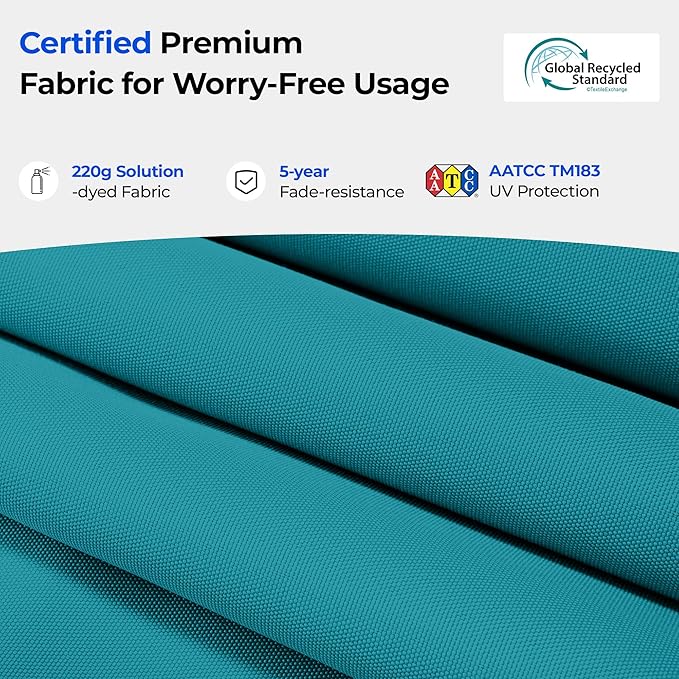 HOMSHADE 10ft Offset Patio Umbrella with Base Included, Cantilever Offset Hanging Patio Outdoor Market Umbrella UPF50+ UV Protection with Easy Tilt and Crank for Pool Deck and Garden(Light Blue)