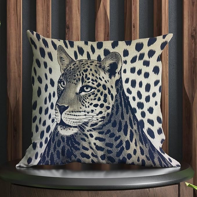 Cushion Cases Antelope Black Animal Print Cushion Cases Abstract Leopard Graphite Dot Pillow Cover Accent Outdoor Garden Decoration for Couch Sofa Bedroom Car 22x22 in