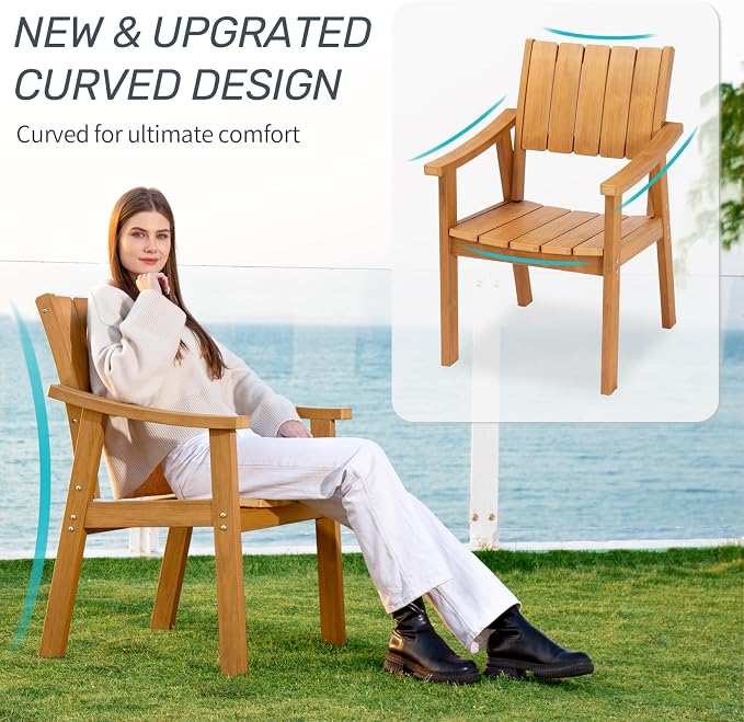ZHUSI Outdoor Dining Set for 6 HIPS (Teak, 7 PCS)