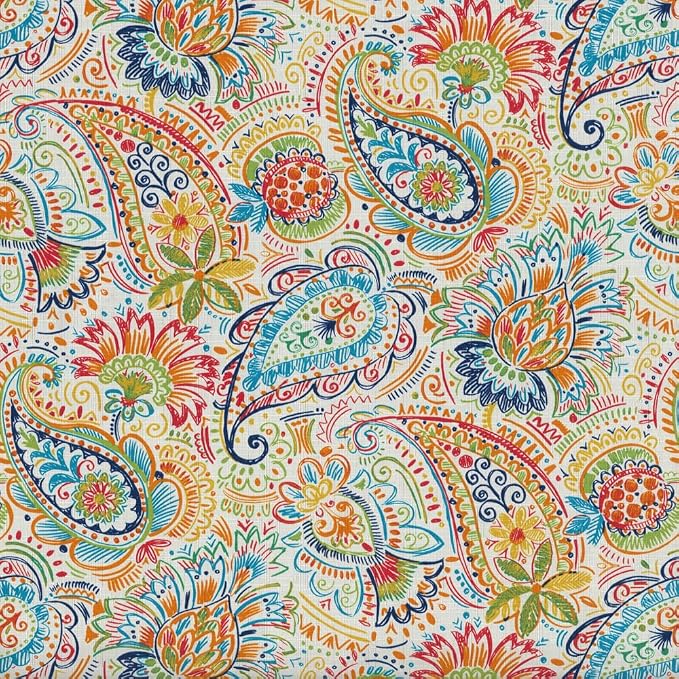 Pillow Perfect Paisley Indoor/Outdoor Accent Throw Pillow, Plush Fill, Weather, and Fade Resistant, Lumbar - 11.5" x 18.5" , Blue/Green Gilford, 2 Count