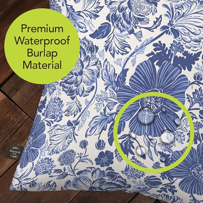 Briarwood Lane Everday Indoor/Outdoor Pillow 17x17 Blue and White Floral for Everday Pillow