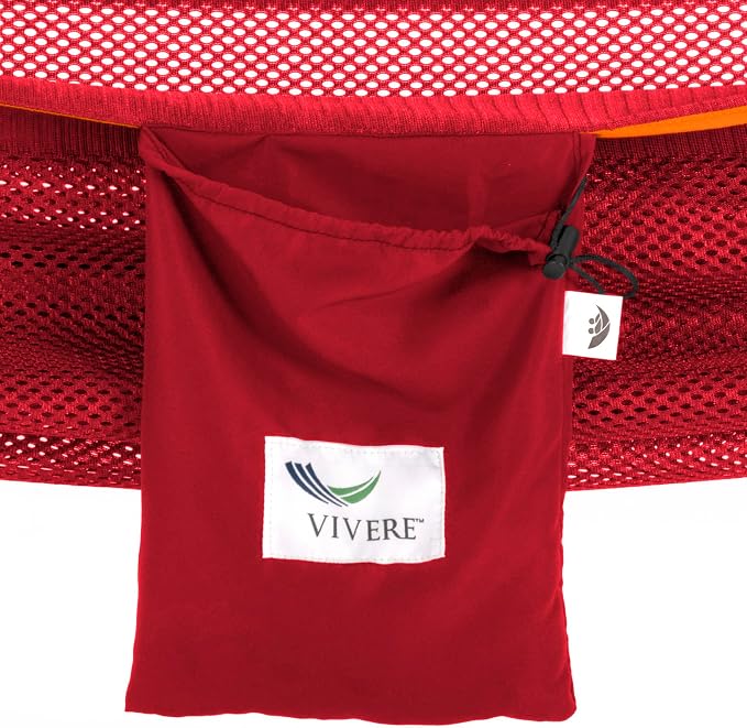 Vivere C9MESH-46 Hammock with Stand, Peach and Punch