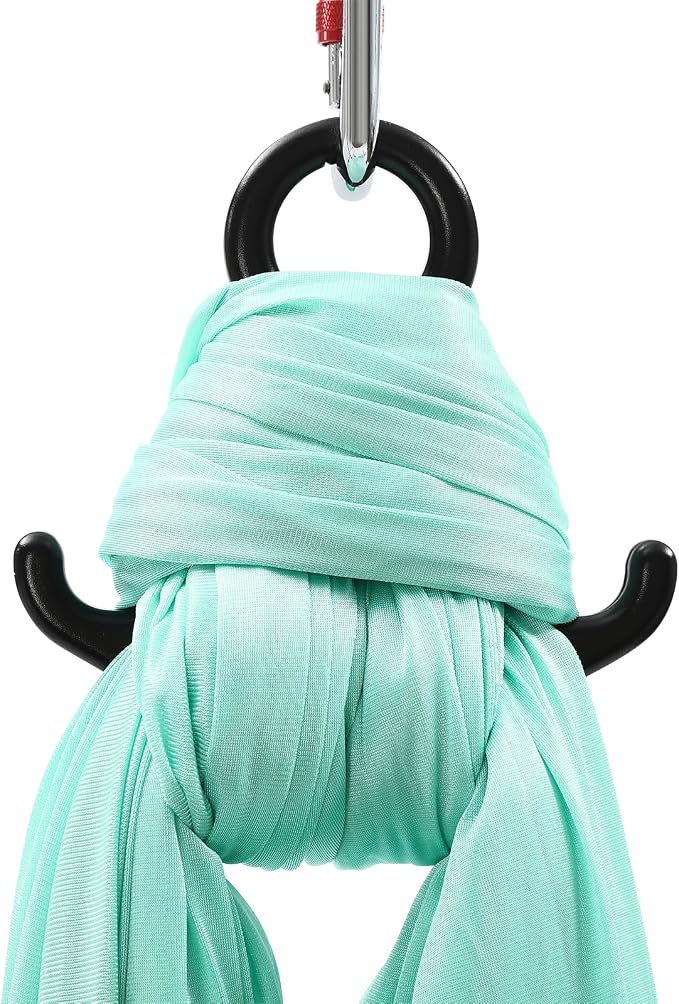 Aerial Yoga Hammock, 440 lbs Capacity Ceiling Mounted Aerial Silks Kit with 360° Swivel, Polyester Fabric for Home Gym Studio, 16.4ft