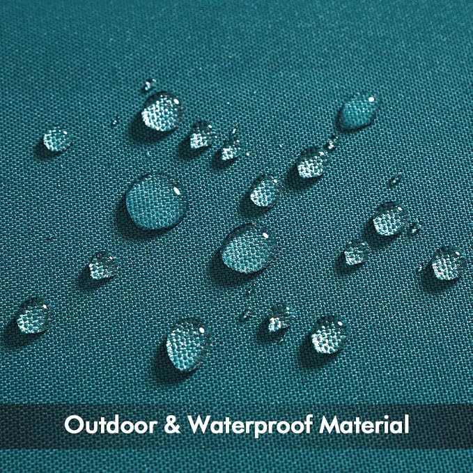 MIULEE Decorative Outdoor Waterproof Pillow Covers 16x16 Teal Blue | Decorative Patio Furniture,Pack of 2,Accent Square Soild Throw Pillow Covers,Summer Garden Tent Couch Sofa