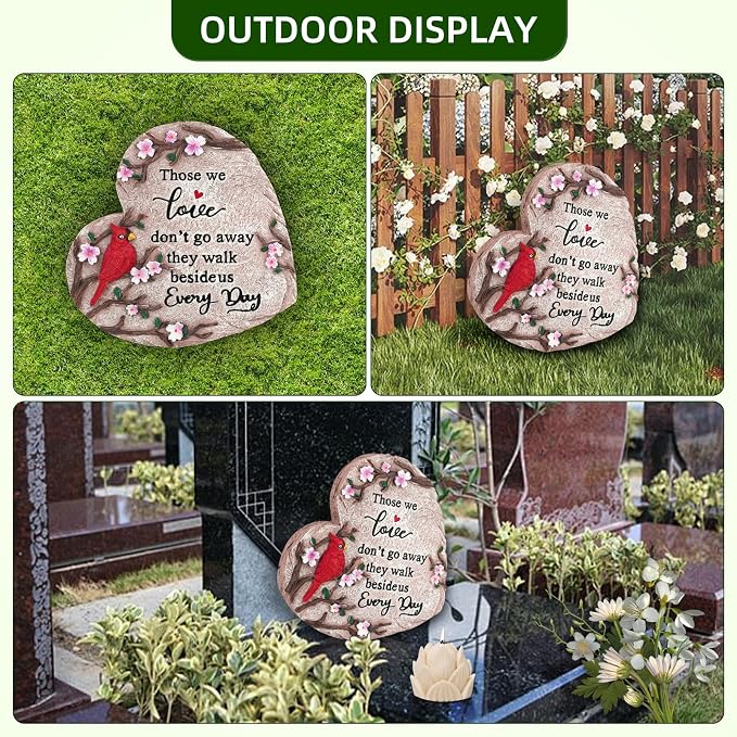 Sympathy Gifts for Loss of Loved One, Memorial Garden Stones in Memory of Loved One Gifts, Bereavement Condolence Memorial Gifts for Garden, Outside, or Home Decor (10 inch)
