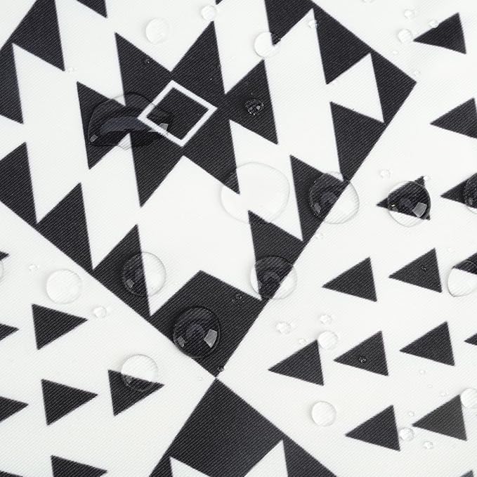18x18 Inch Outdoor Waterproof Pillow Covers Set of 2 Geometric Decorative | Outdoor Pillow Covers for Patio Funiture GardenInch Black and white