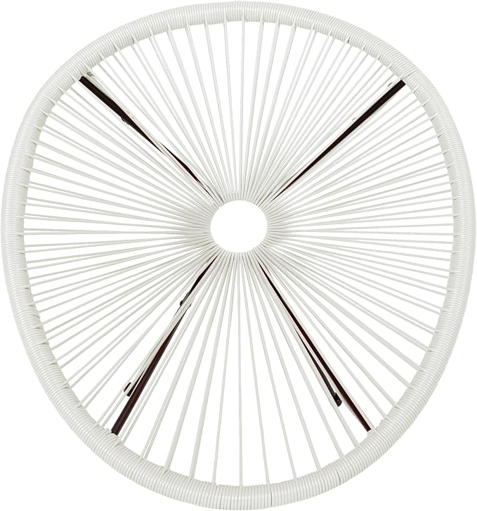 Christopher Knight Home Outdoor Hammock Weave Chair with Steel Frame (Set of 4) - White and Black Finish