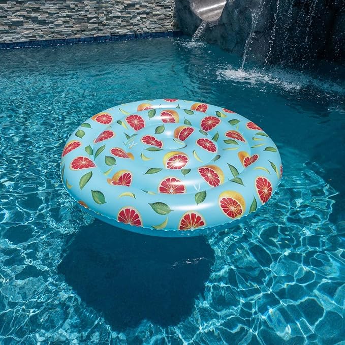 PoolCandy Grapefruit Print Inflatable Pool Floats, Loungers, Sun Chairs & Sunning Pools