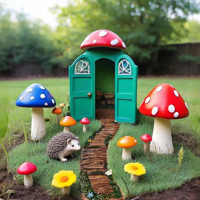MUAMAX Fairy Garden Walkway Path Pathway, Fairy Garden Accessories, Wood Road Way, Micro Miniature Path Road, Enchanted Path