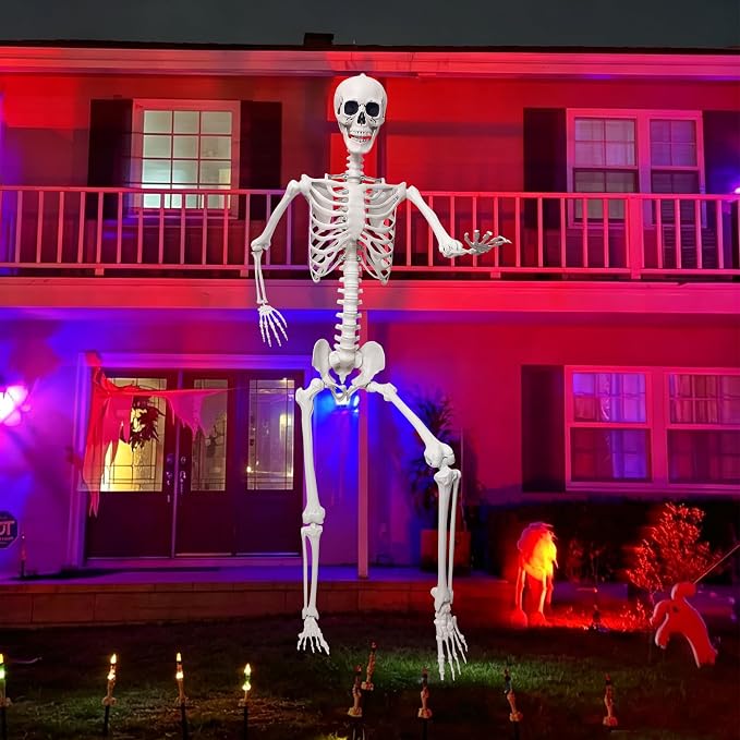 7.9Ft Giant Skeleton Life Size Human Bones with Movable Joints for Halloween Decorations