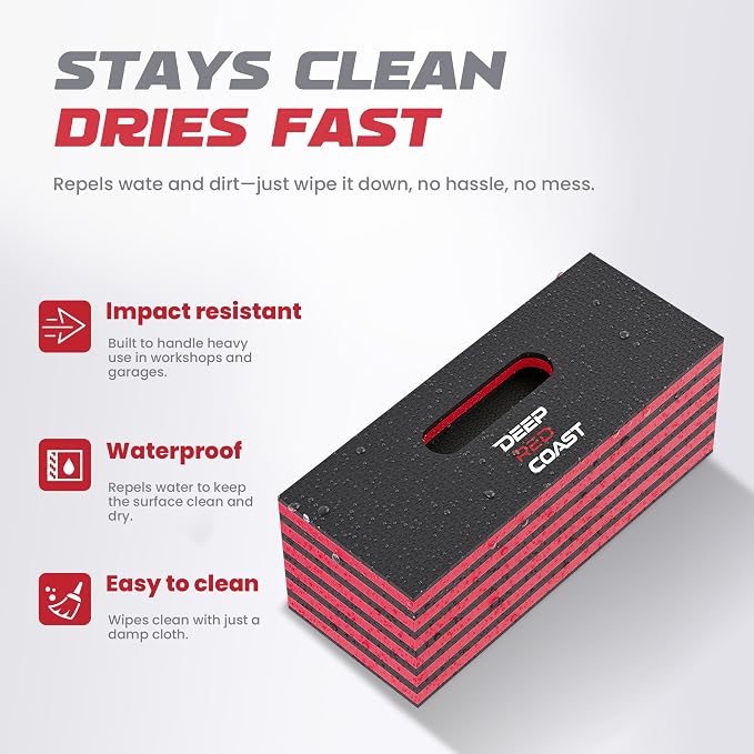 Foldable EVA Utility Mat with Handle & Strap, 47" × 15.8" High Density EVA Foam Kneeling Pad for Garage Work, Workshop Repair, Yard Tasks, Gardening
