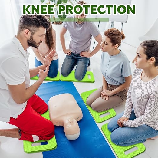 Riakrum 20 Pcs Garden Kneeling Pad Garden Knee Pad Thick Foam Knee Mat Waterproof Cushion for Kneeling Multi Functional and Church Kneeler for Praying, Baby Bath, Yoga, 15.4 x 6.7 Inch (Green)