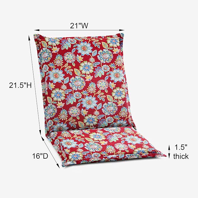 BrylaneHome Bh Outdoor Performance Flanged Hinged Cushion - Cypress Midnight