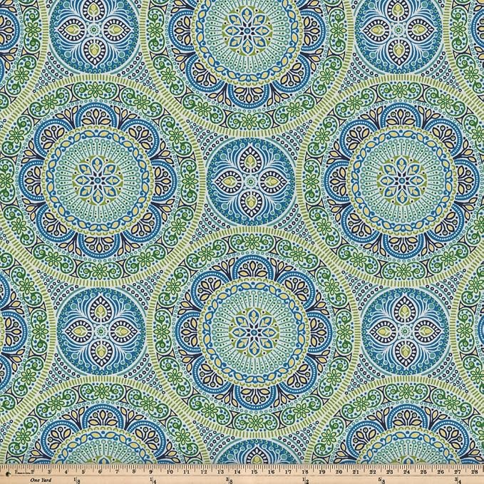 Pillow Perfect Outdoor/Indoor Throw Pillows, Large - 18.5" x 18.5", Blue Delancey Lagoon, 2 Count