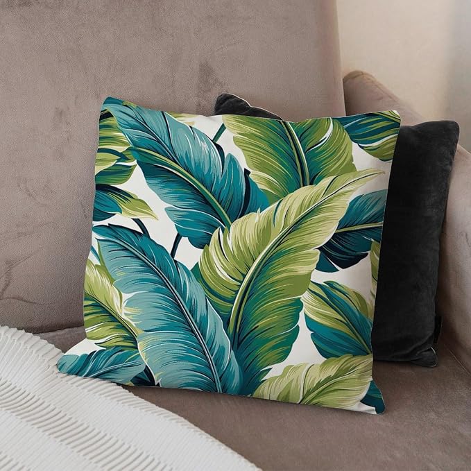 Turquoise Lime Green Pillowcase Teal Blue Aqua Tropical Pillow Covers 26x26 INFarmhouse Accent Square Couch Sofa Cushion Covers for Patio Couch Bench