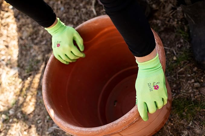 G & F Products Women's Gardening Gloves, Micro Foam Nitrile Coated Work Gloves for Gardening, Yard Work & Pruning
