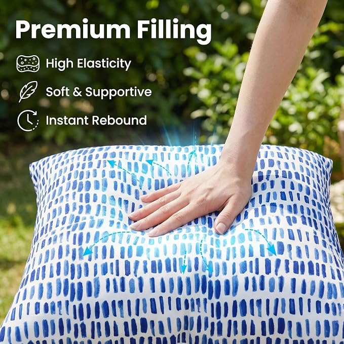 JMGBird Outside Pillows 18x18 Outdoor Throw Pillow Waterproof Outdoor Pillow