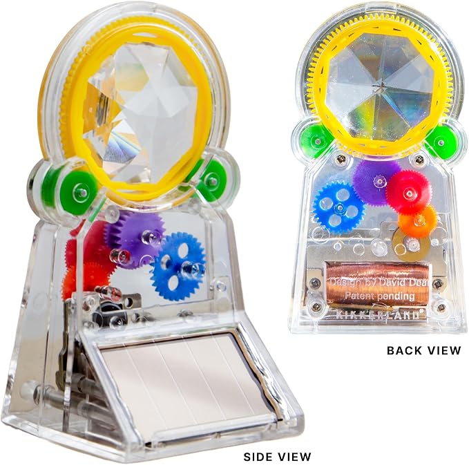 Kikkerland Solar Powered Rainbow Maker – Prism Suncatcher, Fun Home Window Decor – Unique Gift for Christmas & Birthdays – Standing Crystal