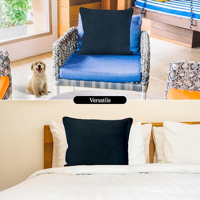 A1 HOME COLLECTIONS A1HC Luxurious Outdoor Waterproof Pillow Covers 22x22 Inches (Pack of 2, Cloud Burst), Throw Pillow Covers for Pool Areas, Garden, Sofa, Chairs, Beds, Tent, Patio