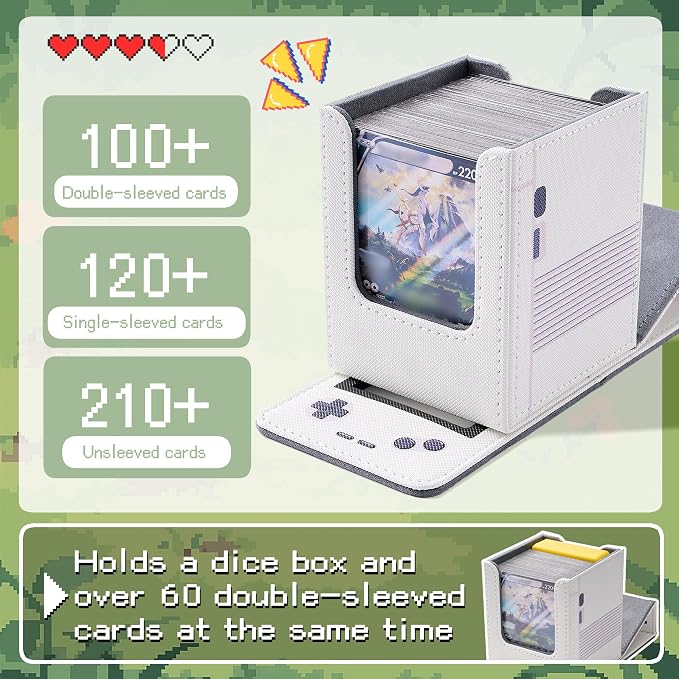 Venssu Yellow Retro Gaming Console Appearance Deck Box and Chinese Takeout Deck Box Bundle